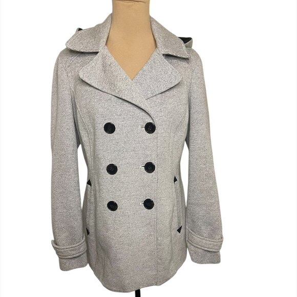 Liverpool Light Gray Medium Weight Trench Jacket Size M - Picture 3 of 6